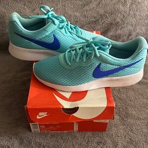 Nike Aqua and Royal Blue Athletic Shoes